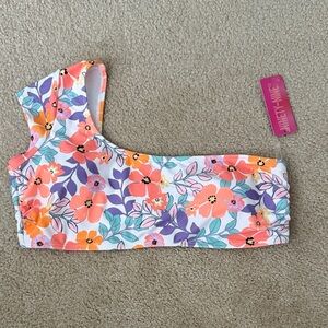 Floral One-Shoulder Bikini Top